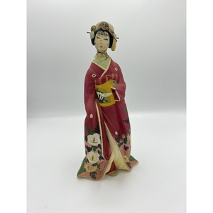 Japanese Hakata Urasaki Doll Washable Geisha Pink‎ Kimino 11"